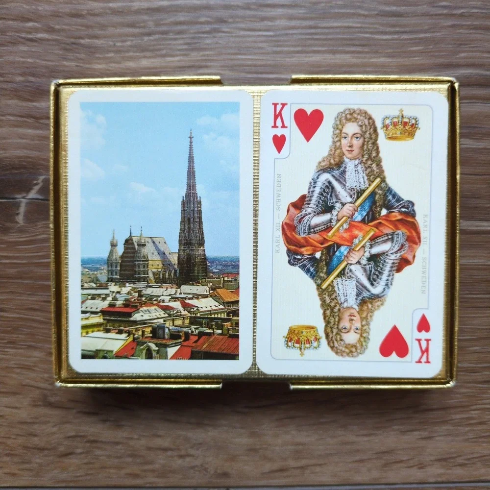 Vintage Piatnik Austria Landmarks Travel Playing Cards 2 Double Decks NEW SEALED